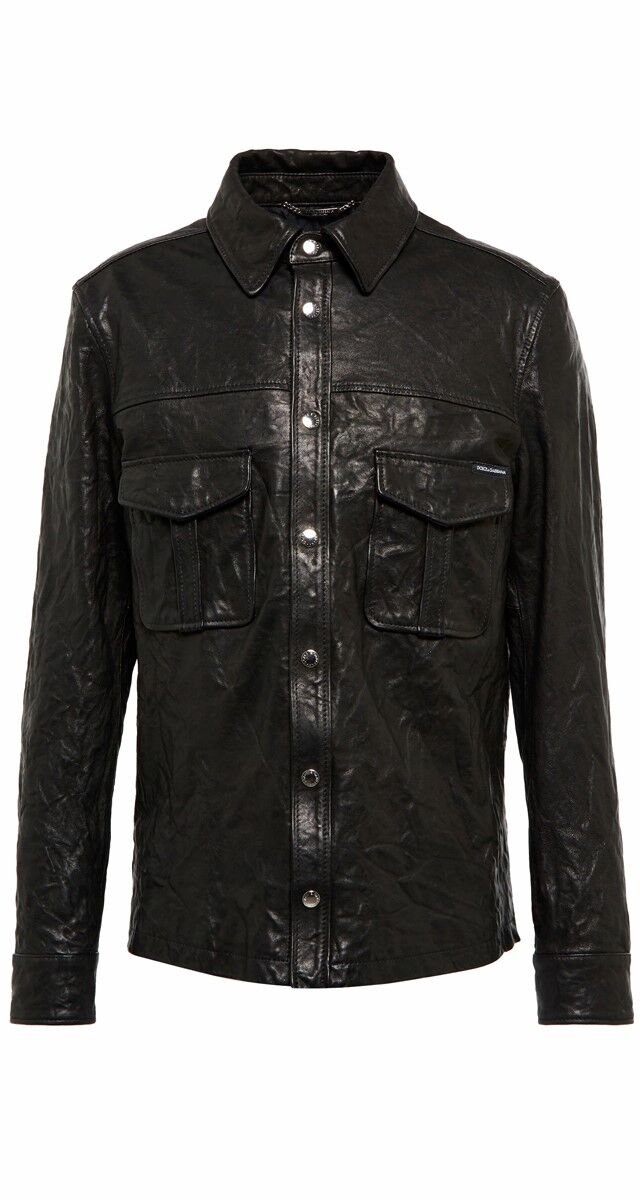Camisa em pele, €1950, Dolce & Gabbana.