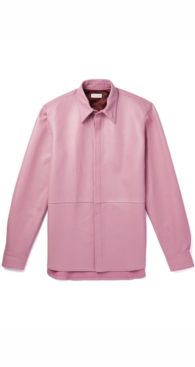 Camisa em pele, €1595, Dries Van Noten no Mr.Porter.