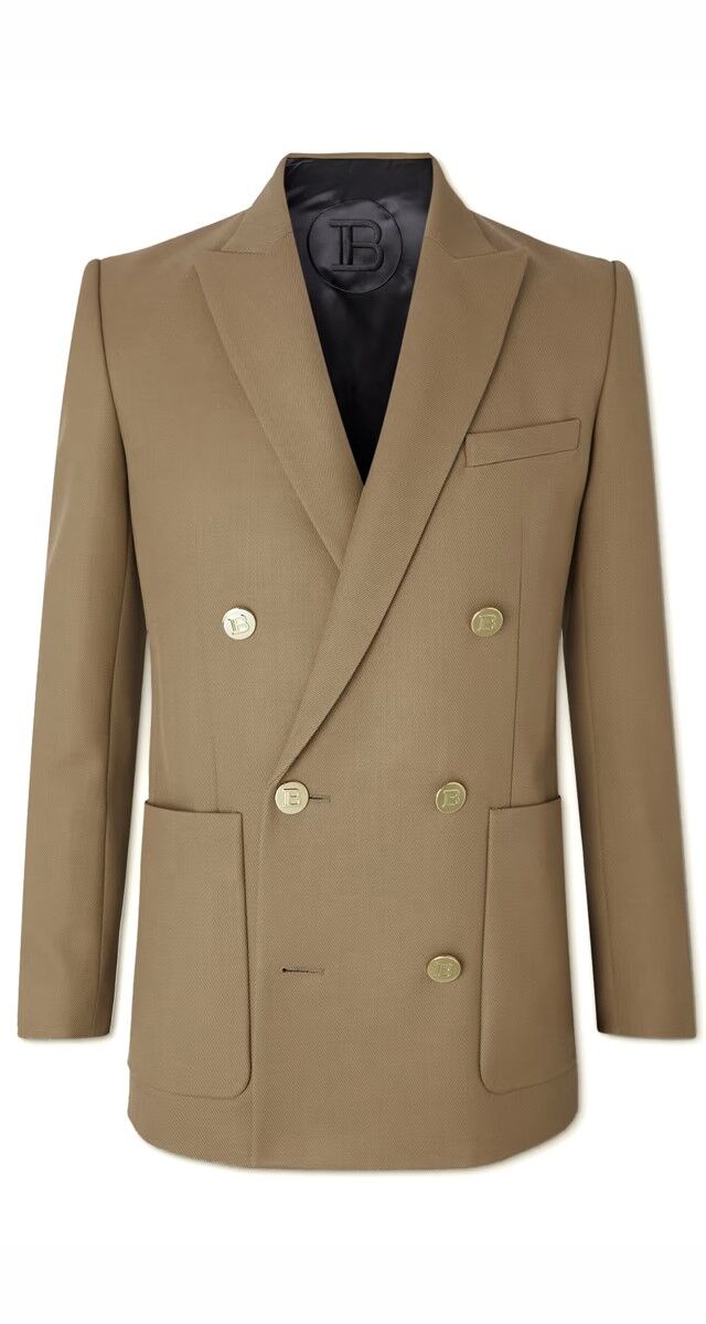 Blazer em lã, €1490, Balmain.