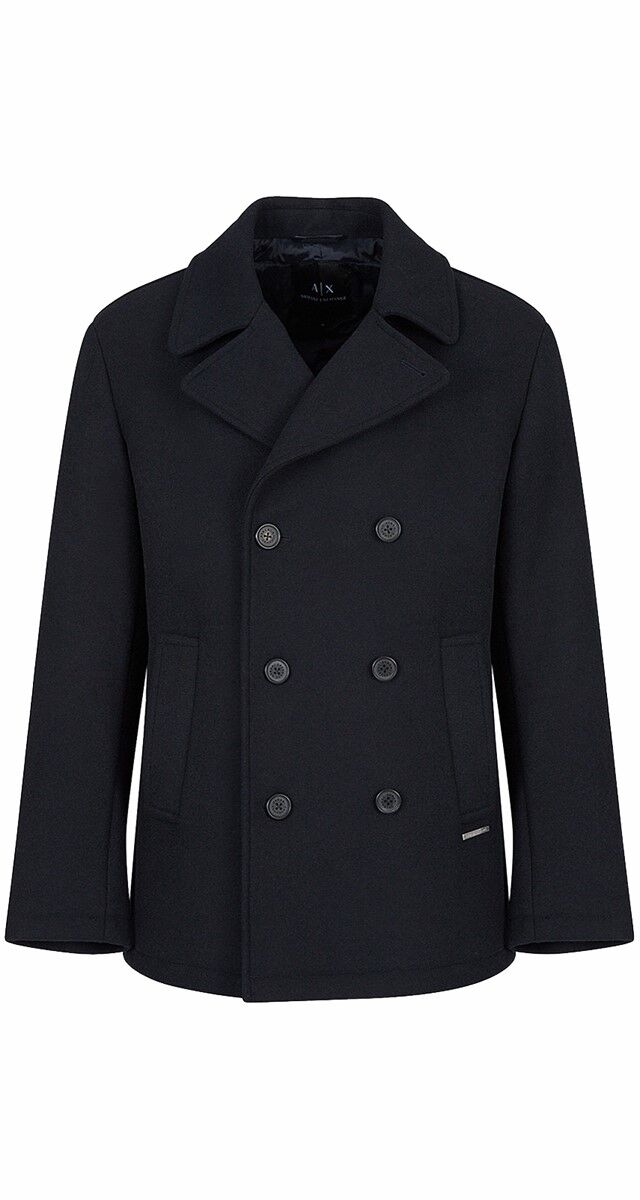 Casaco em lã, €299, Armani Exchange.