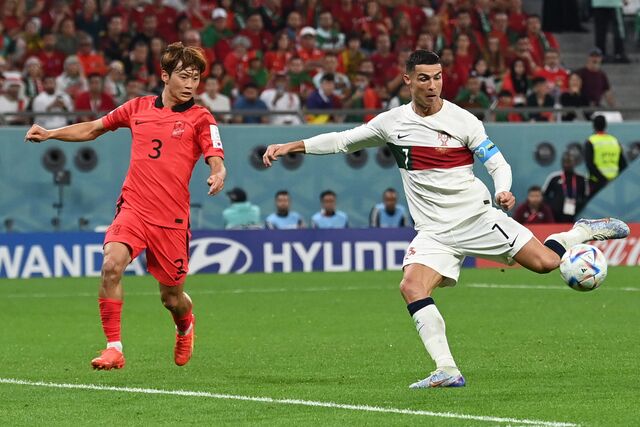 Cristiano Ronaldo durante o jogo do Grupo H do Campeonato de Futebol do Mundo da FIFA Qatar 2022 entre a Coreia do Sul e Portugal no Estádio Education City em Al Rayyan, Qatar, 02 de Dezembro de 2022.