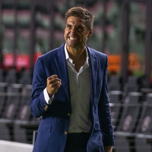 Diego Alonso, treinador do Uruguai.