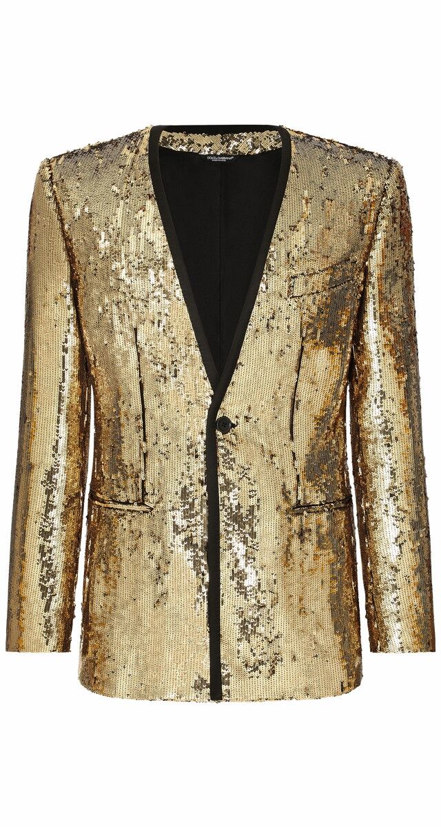 Blazer Revestido a lantejoulas, € 2450, Dolce & Gabbana.