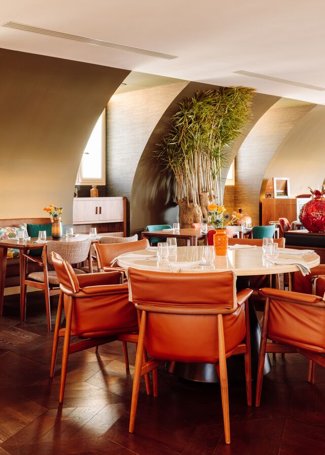 A decoração do restaurante Bahr.