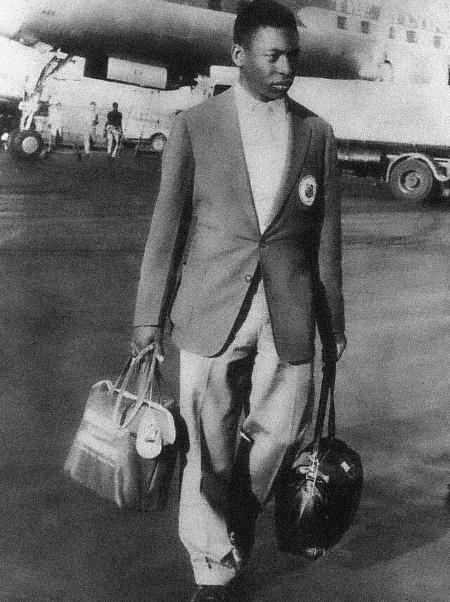 A chegar à Suécia, em 1956.