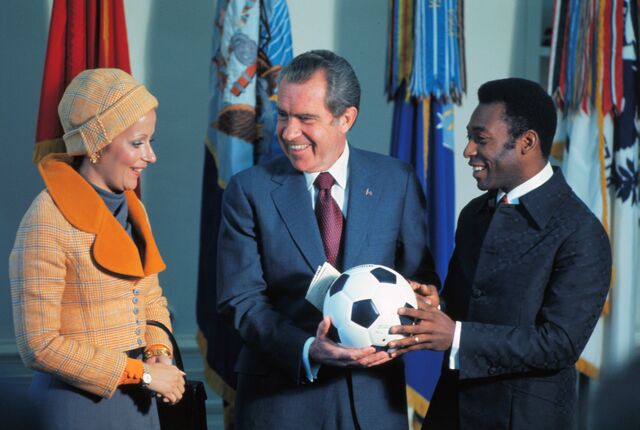 Com Nixon na Casa Branca, 1973.