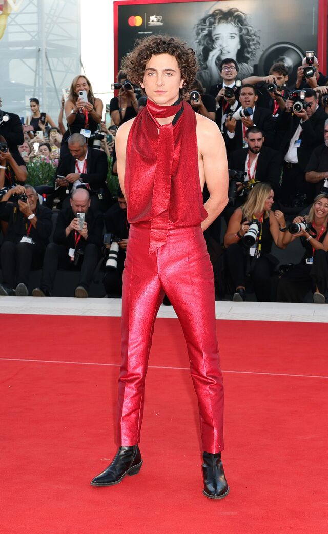 Timothée Chalamet no Festival de Veneza em setembro.