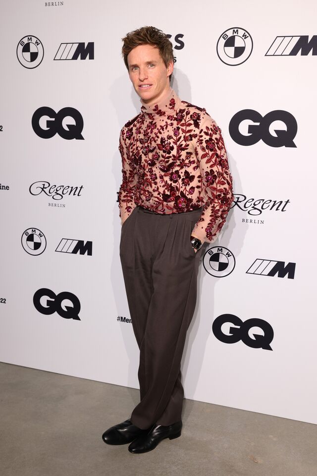 Eddie Redmayne em Berlim na entrega de prémios GQ Men of The Year em dezembro.