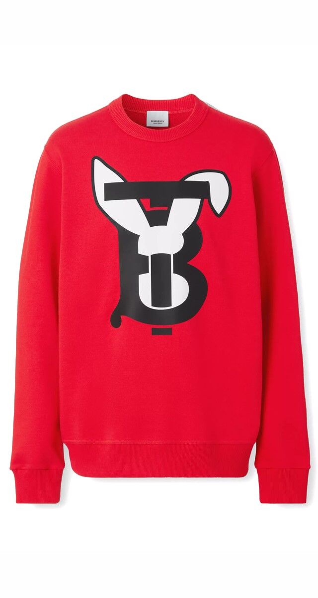 Sweatshirt em algodão estampado edição Ano do Coelho, €690, Burberry.