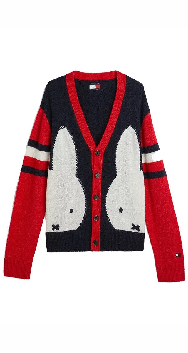 Cardigan em lã, coleção TommyxMiffy Lunar New Year, €249,90, Tommy Hilfiger.