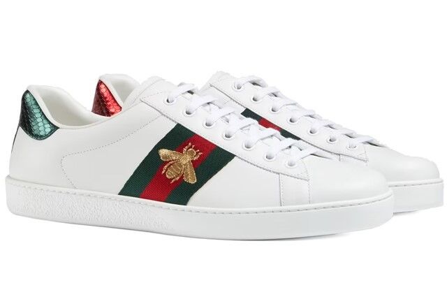 Ténis Ace em pele bordada, €620, Gucci.