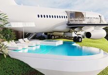 Private Jet Villa: dormir num avião de luxo com vista para o mar