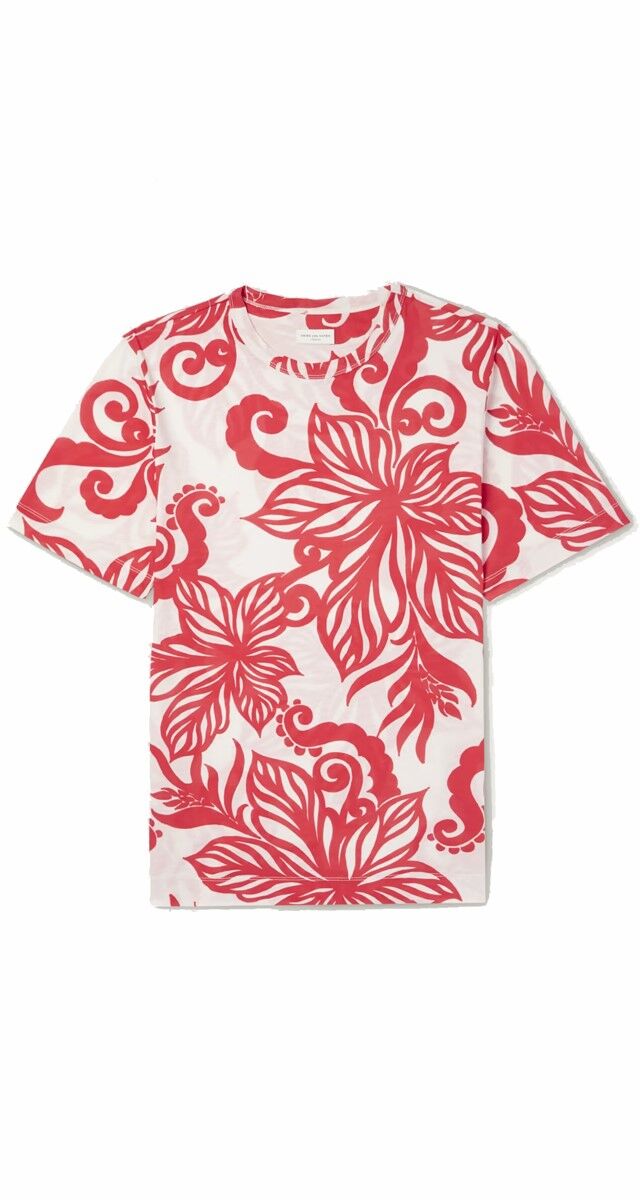 T-shirt em algodão estampado, €175, Dries Van Noten.