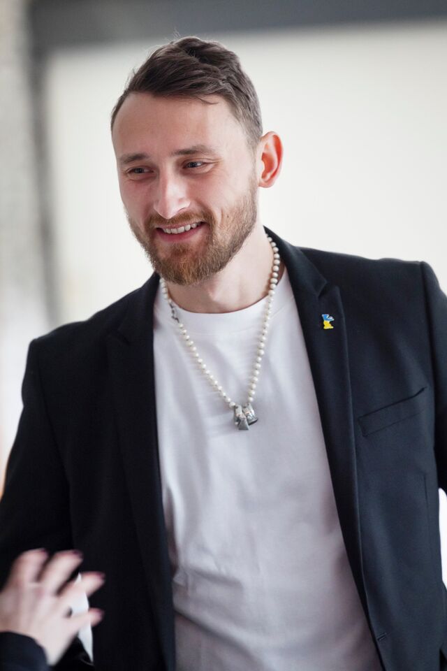 Stefan Gota na apresentação do filme Here.