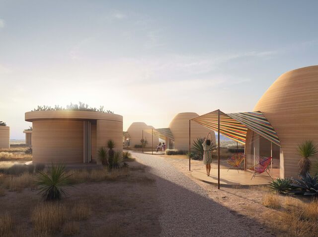 As novas casas do hotel, algumas com até quatro quartos, destacam-se assim pelas suas formas orgânicas e uma paleta de cores inspirada na paisagem.