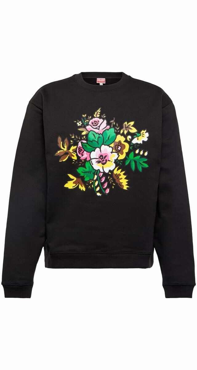 Sweatshirt em malha jersey de algodão, €350, Kenzo.