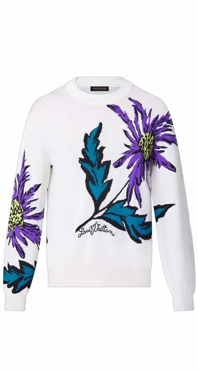Camisola em malha bordada, €1130, Louis Vuitton.