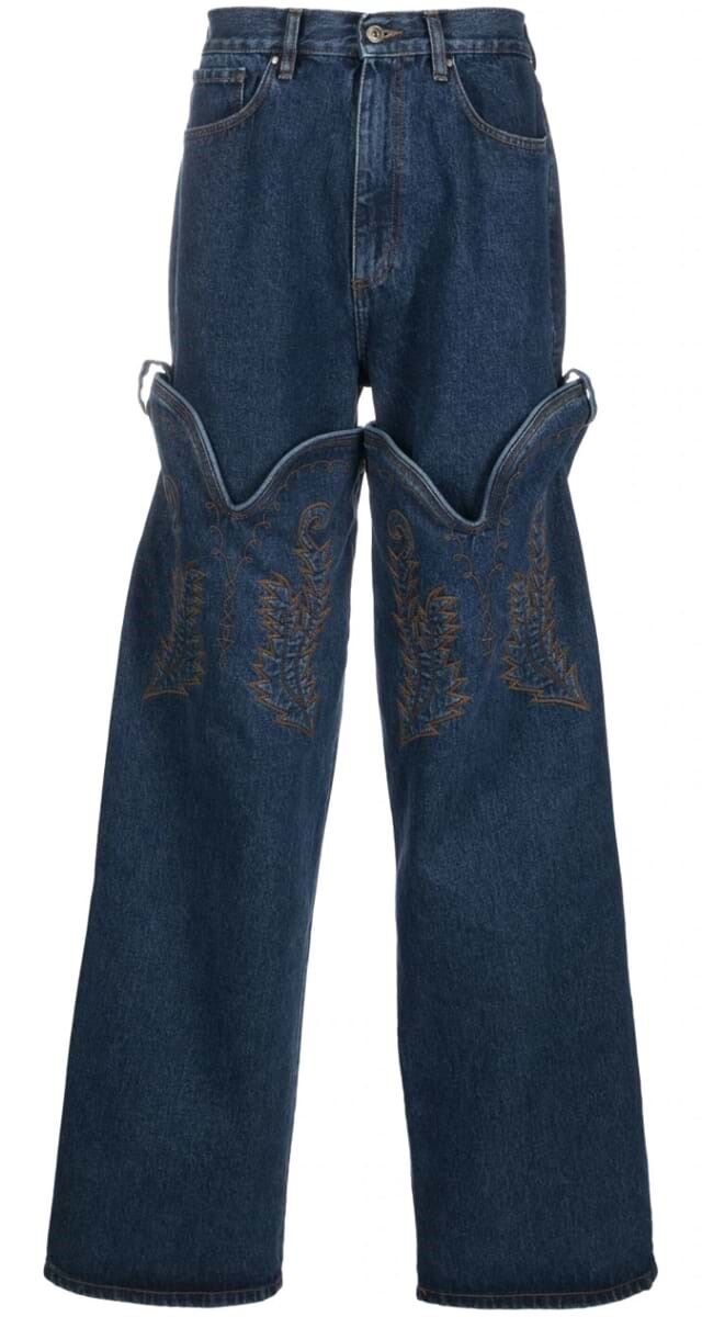 Calças em ganga, €575, Y/Project.