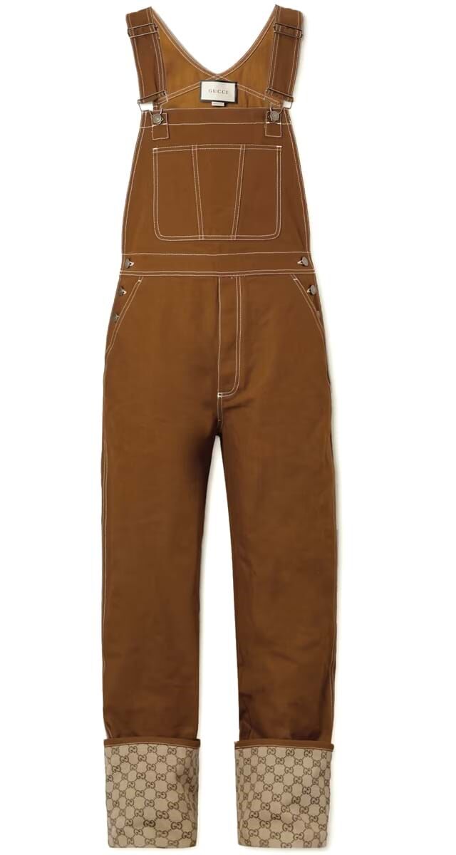 Jardineiras em ganga, €1800, Gucci.