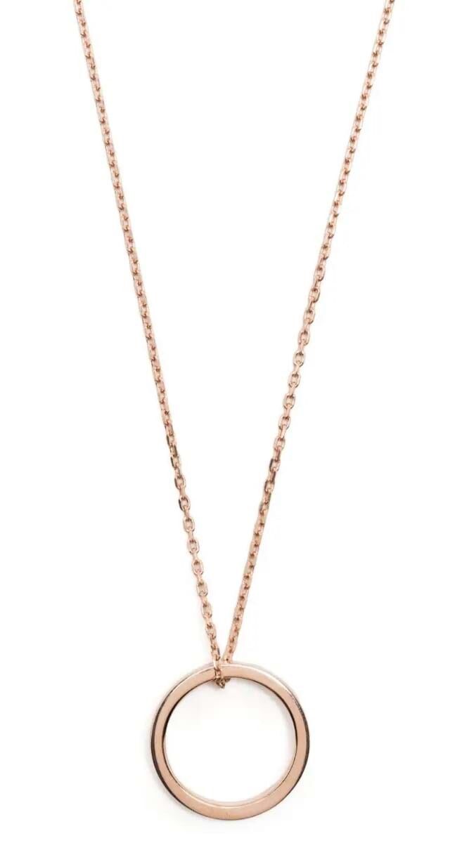 Colar: Colar em prata banhada a ouro rosa, €425, Maison Margiela.