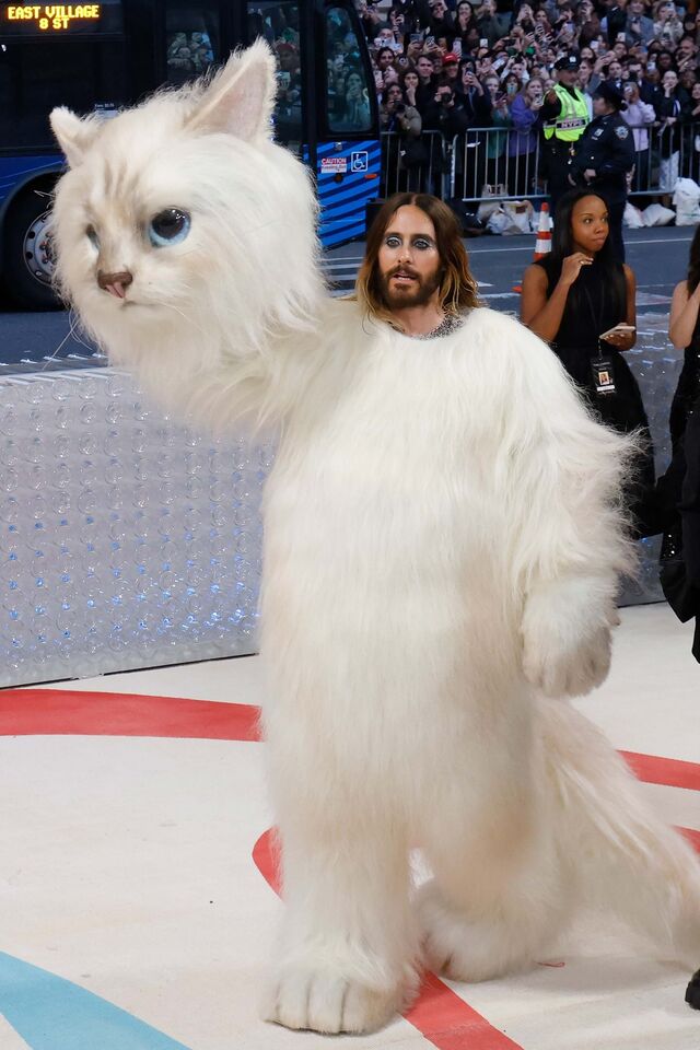 Jared Leto homenageou o famoso gato Choupette de Karl Lagerfeld.