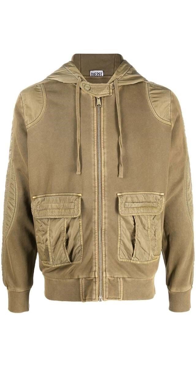 Blusão em jersey e algodão, €295, Diesel.