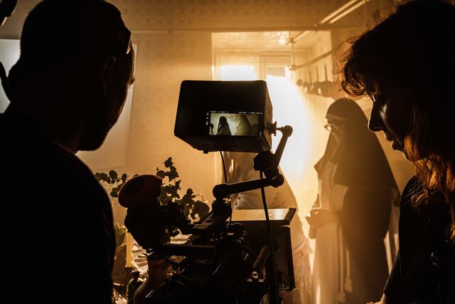 Momento de filmagem.