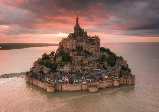 Monte Saint-Michel. Um castelo numa ilha