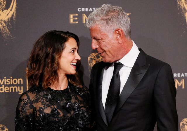 Chef Anthony Bourdain e a atriz Asia Argento.