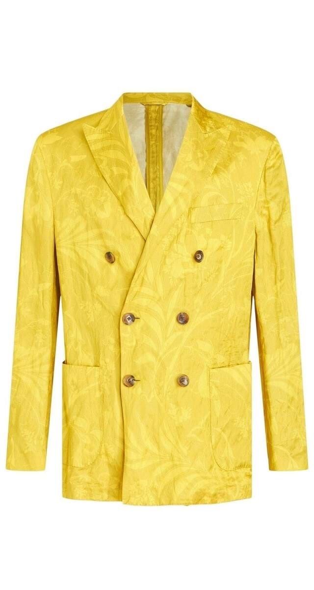 Blazer em jacquard de algodão, € 1550, Etro.