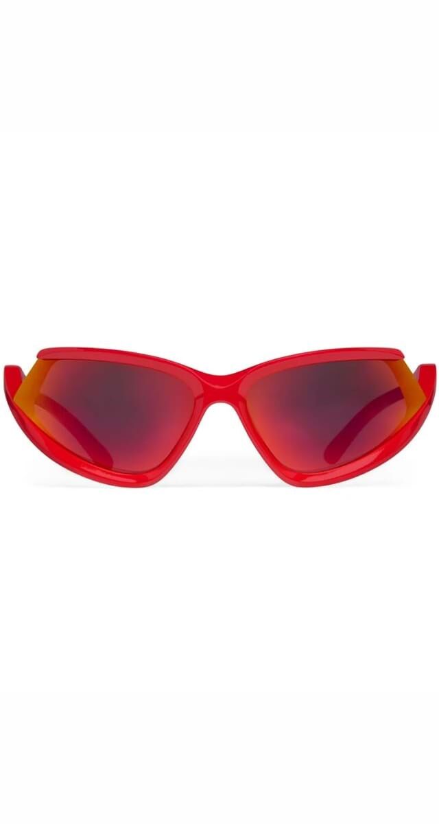 Óculos de sol Xpander em acetato, € 425, Balenciaga.