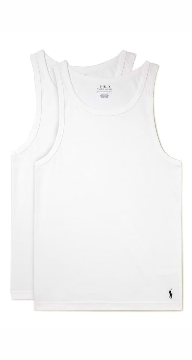 Top tank em algodão, €40 (vendido conjunto de 2), Polo Ralph Lauren.