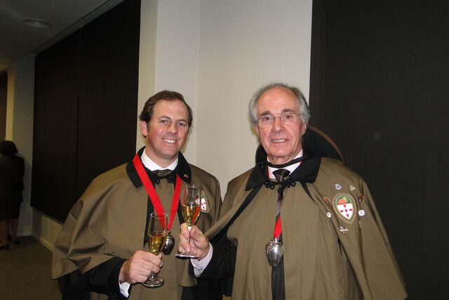 Frederico com Antonio Calado na Confraria Alentejo.