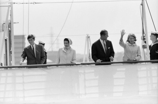 A família real durante as férias no Britannia, na Escócia, em 1967.