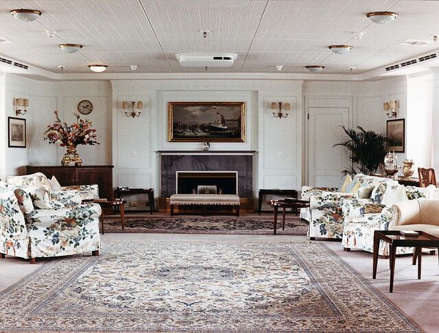 O interior do Britannia mais parecia uma casa.