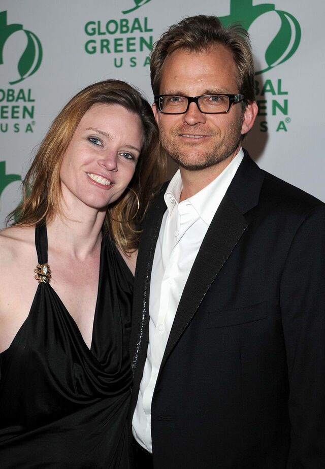 Justine Wilson com Matt Petersen, CEO da Global Green Usa, na festa pré-óscar da Global Green USA, 2011.