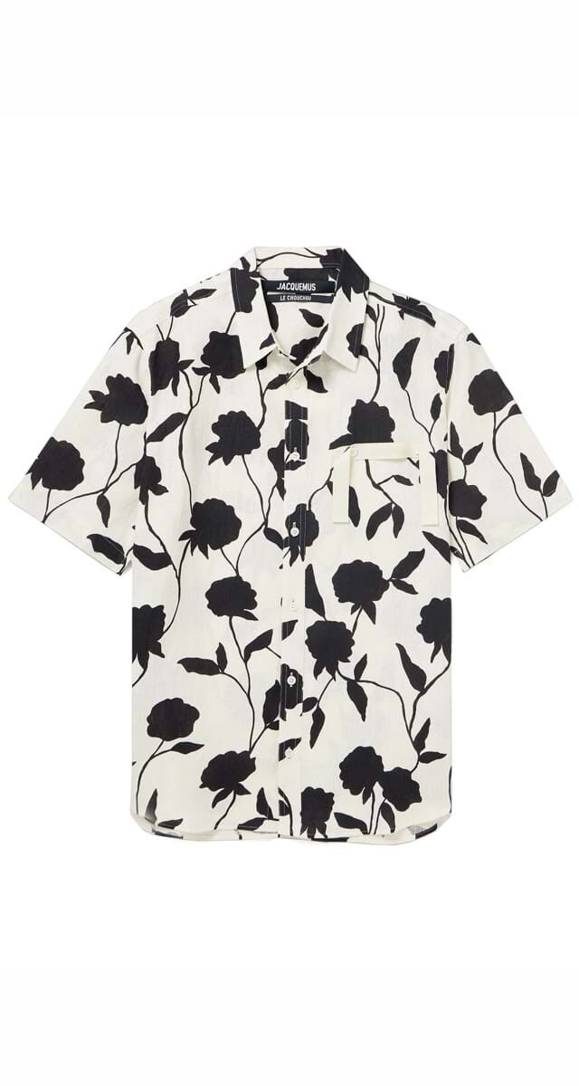 Camisa em linho estampado, €340, Jacquemus.