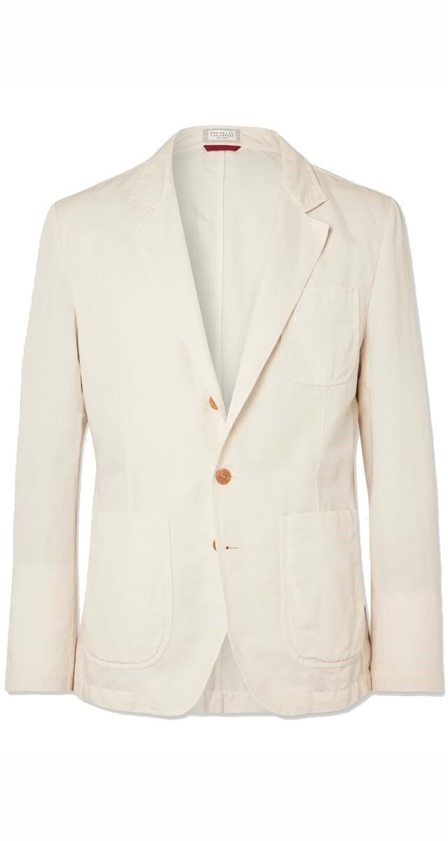 Blazer em linho, €1890, Brunello Cucinelli.
