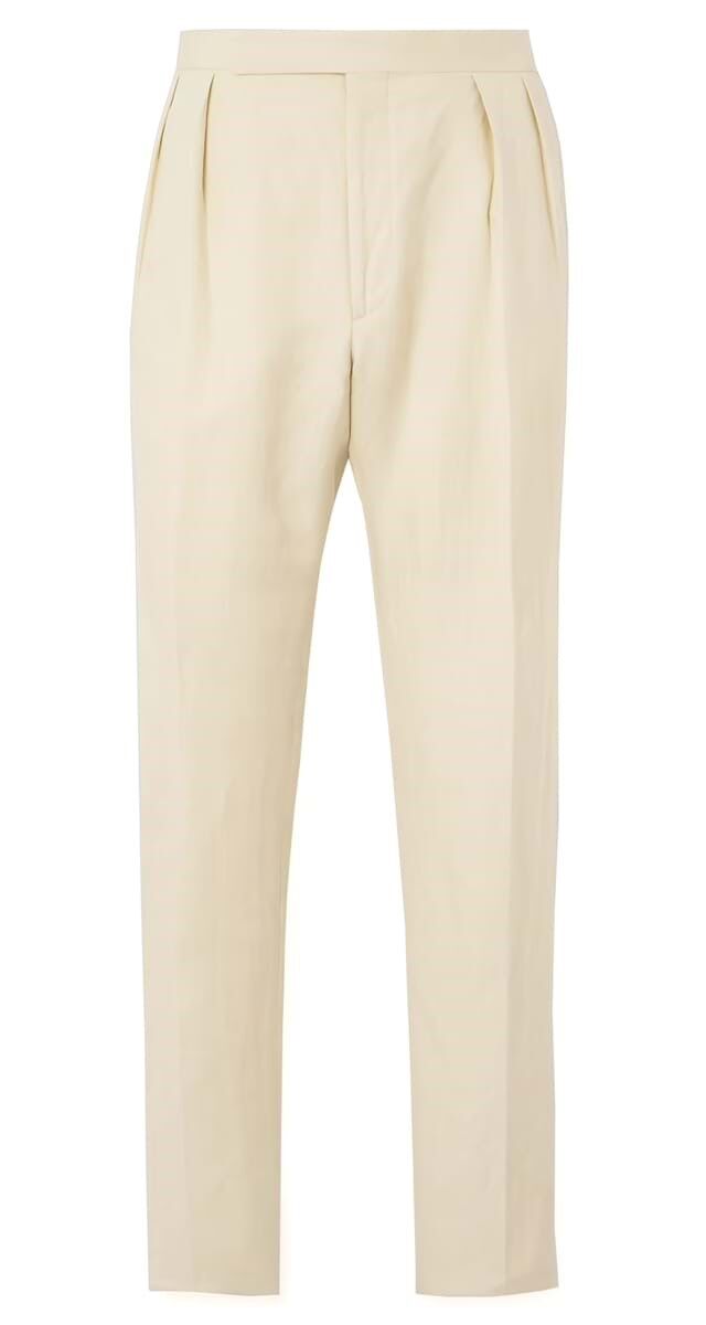 Calças em linho, €790, Ralph Lauren Purple Label.