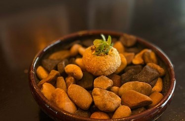 Sabores da Ásia: Pani Puri de gamba da costa e manga
