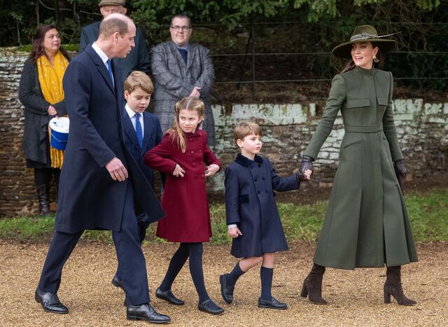 Serviço do dia de Natal na Igreja de Sandringham, a 25 de dezembro de 2022. Na zona de Norfolk, onde se situa a residência.