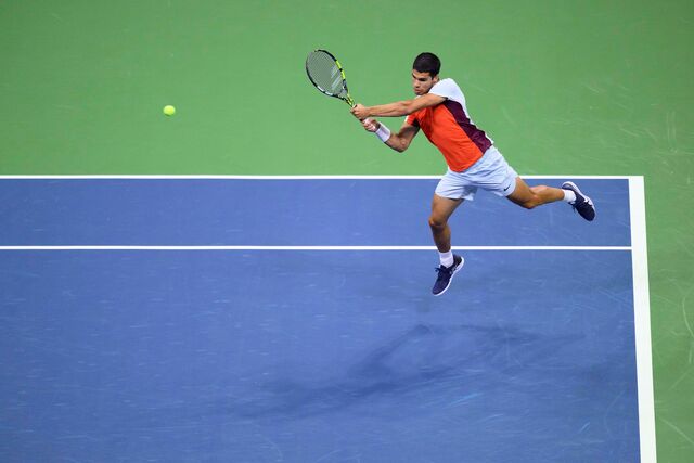 Carlos Alcaraz no US Open 2022.