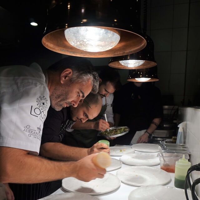 Na cozinha do chef.