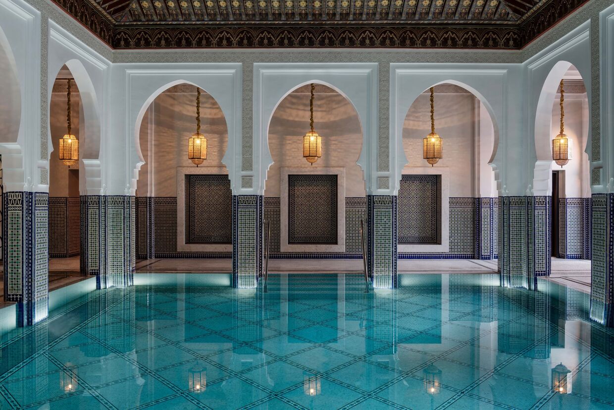 Piscina do La Mamounia, em Marraquexe, Marrocos