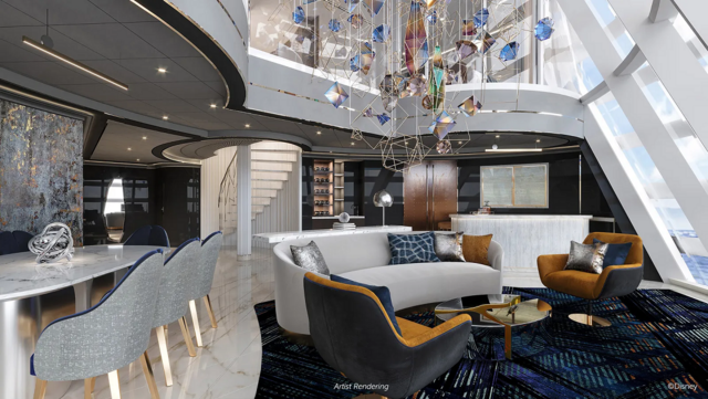 A suite com espaço suficiente para 8 pessoas, que tem como tema o parque da Walt Disney World Resort