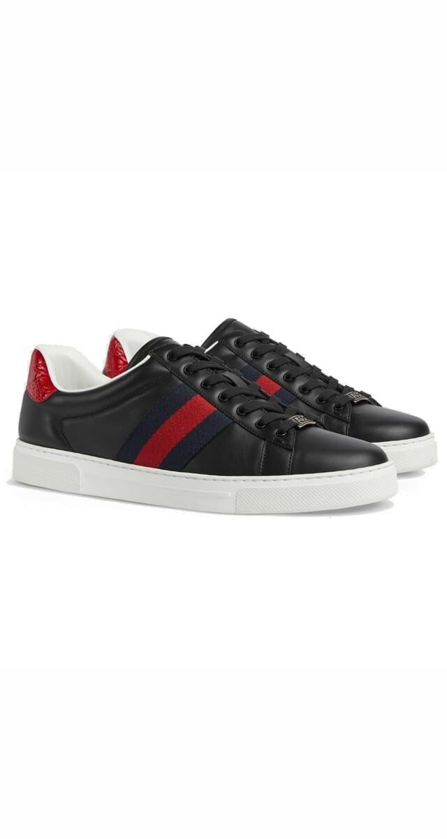 Ténis Gucci Ace em peke, €690, Gucci.