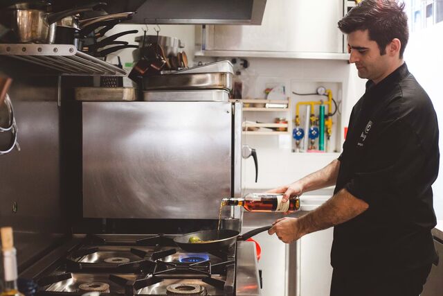 Gonçalo Queiroz na cozinha