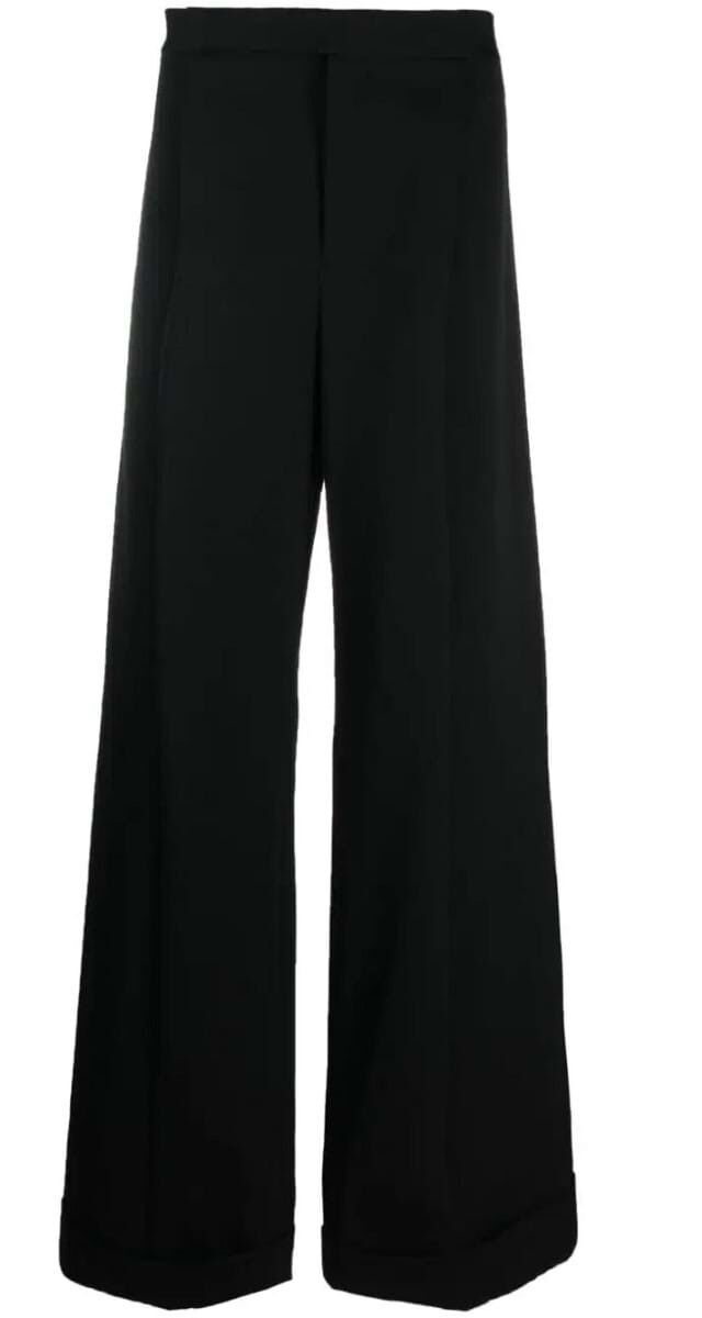 Calças em lã e seda, €1490, Saint Laurent.