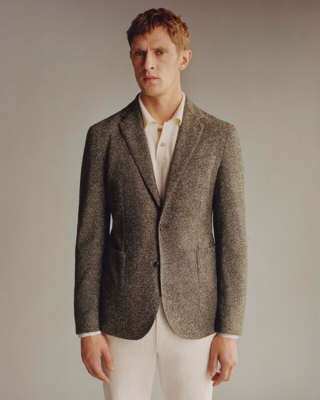 Blazer de tweed "Como" em tons de verde e pastel