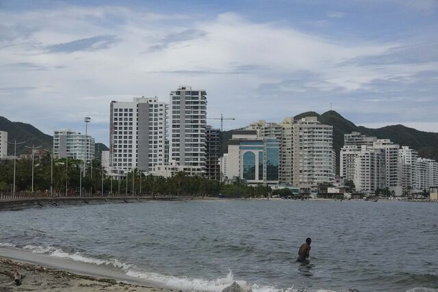 Santa Marta, na costa caribenha da Colômbia